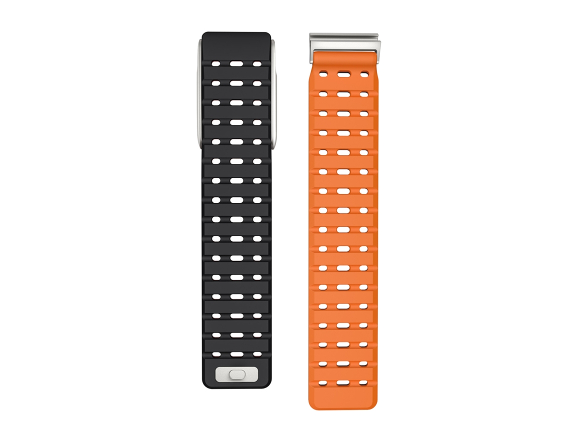 Pulsera Chrui para Whoop 5.0, ajustable, suave, cómoda y transpirable (negro y naranja) (paquete de una)