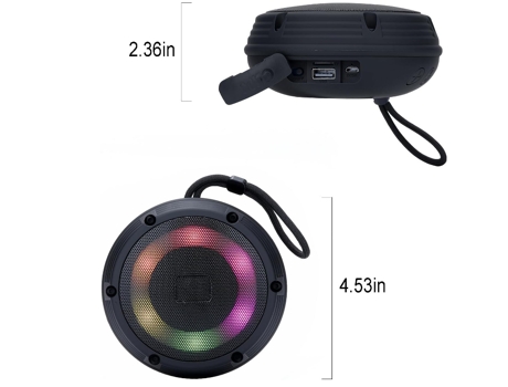 Altavoces Bluetooth con luz colorida Altavoces exteriores impermeables Altavoz inalámbrico Soporte para altavoces para fiestas pequeñas Reproductor...