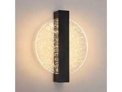 Aplique De Pared Led Ajustable De 6 W, Diseño Moderno De Aluminio Para Interiores, 3000 K-6500 K, 1500 Lúmenes, Acrílico Redondo Negro.