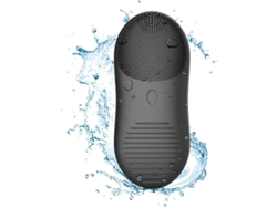 Cepillo de limpieza facial sónico 2 en 1 de silicona, exfoliante y masajeador facial para hombres, mujeres y adolescentes, color negro Yizhood
