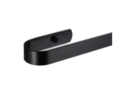 Toallero de 50 cm de vidrio, aluminio, negro y blanco, accesorios de baño | Toallero Gusshious