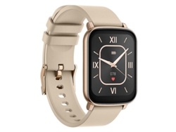 Reloj inteligente para mujer de 1.69 pulgadas con monitor de actividad física, frecuencia cardíaca, sueño, calorías, Android e iOS (dorado)
