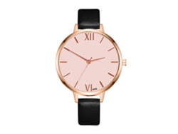 Reloj de pulsera moderno coreano para mujer, piel sintética, cuarzo, Zhoulianfa blanco