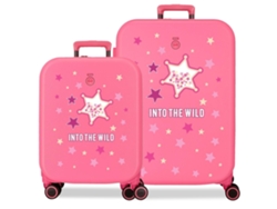 Juego de maletas Enso Into The Wild fucsia (70 x 48 x 28 cm - 116 l)