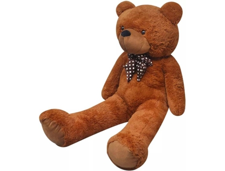 vidaXL Oso de peluche grande XXL marrón 135 cm
