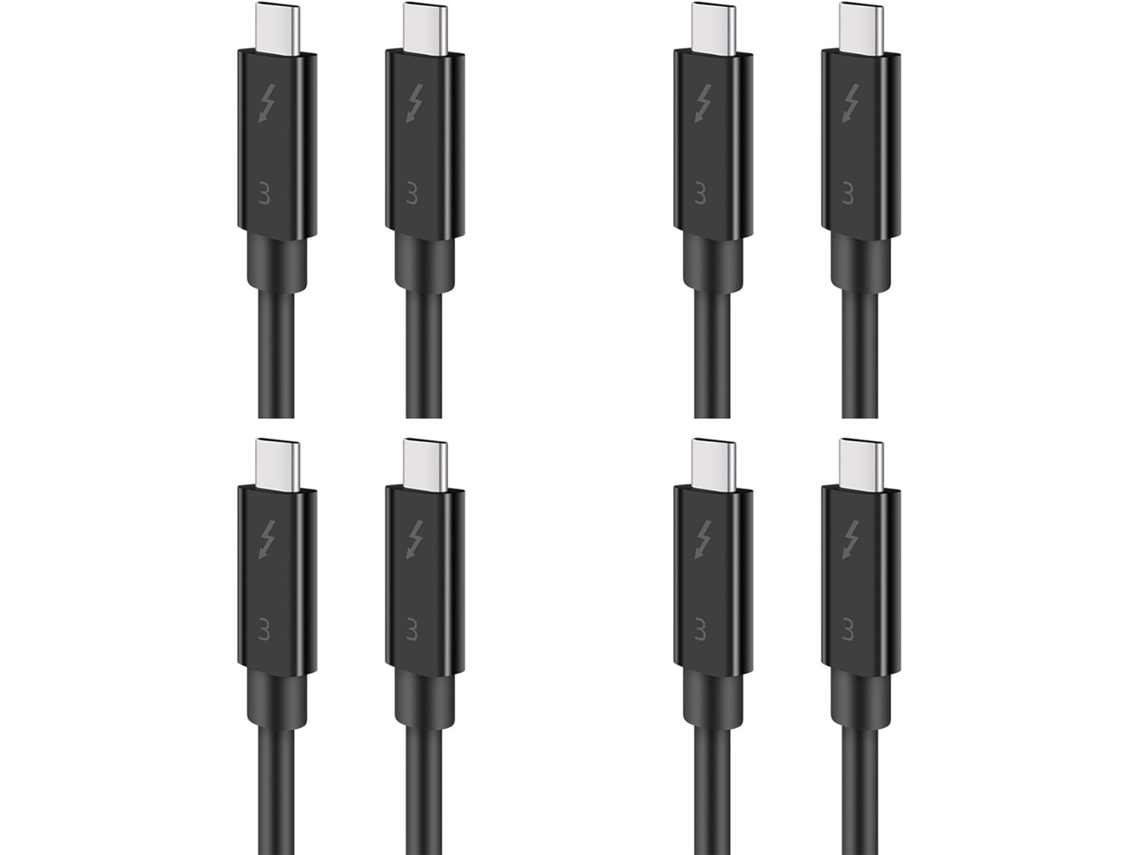 4 Cables Usb Tipo C Para Transmisión De Datos A Máxima Velocidad De 3,40 Gbps, Carga De 100 W, 5k, 50 Cm