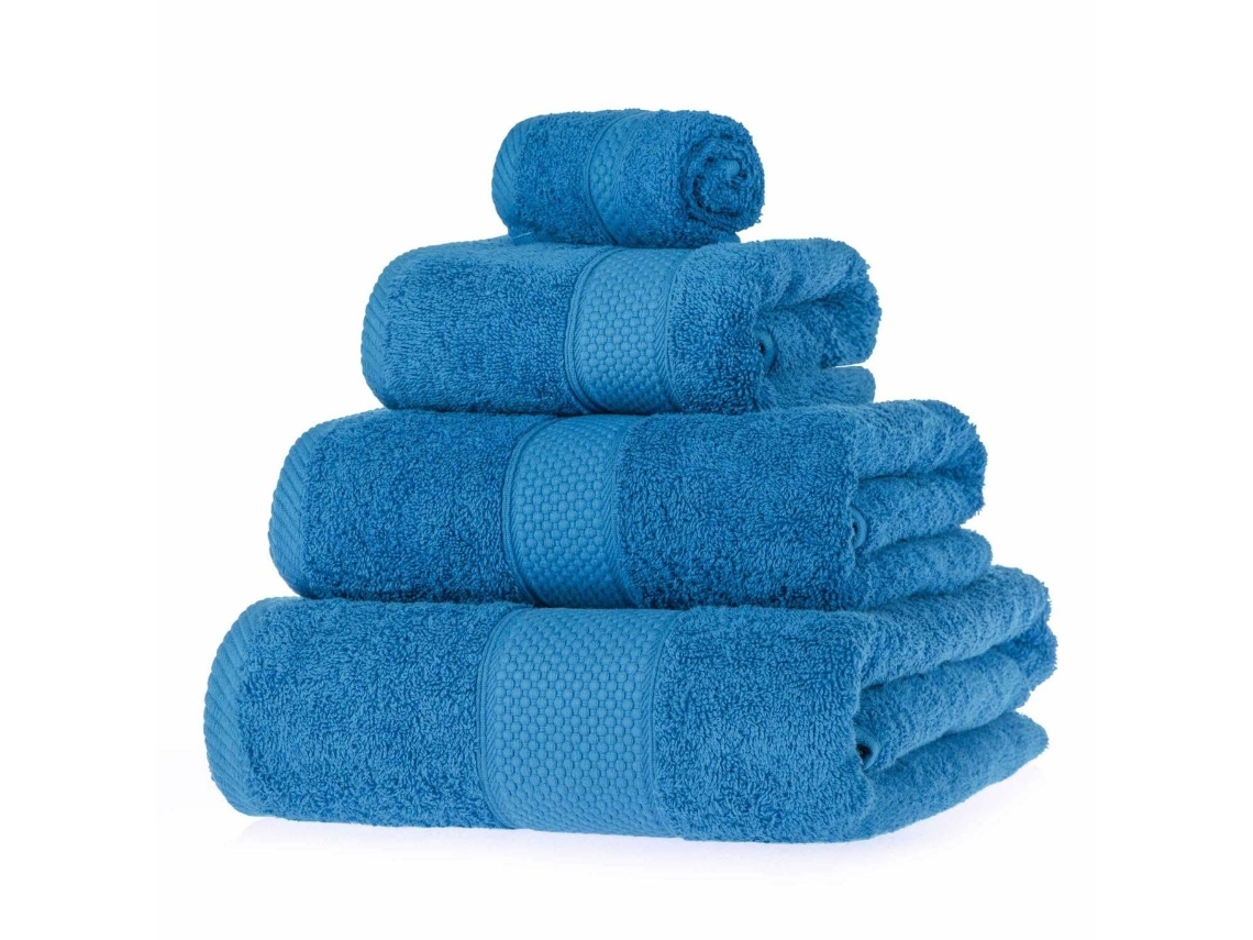 Homescapes Turkish Cotton Cobalt Blue Bath Towel Set