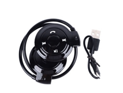 Fone De Ouvido Bluetooth Sem Fio Plegável Wrap Around Com Som Hifi Claro Para Corrida Esportes Preto