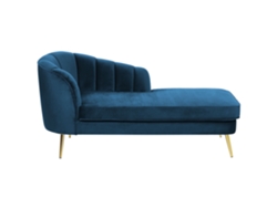 Chaise longue BELIANI Allier de Terciopelo Azul 150x76x75