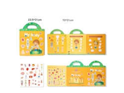 Libro de pegatinas reutilizables para niños con rompecabezas gratis, apto para niños. Mdug (estilo 5)