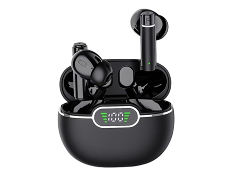 Auriculares Bluetooth True Wireless 5.3 Earbud In-Ear Led Display Ipx5 Waterproof Sport negro