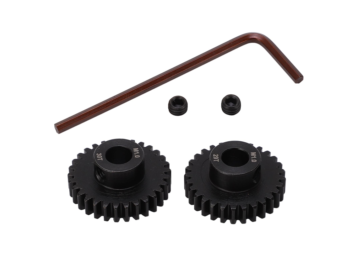 Piñón De Motor 25dp 1.0m 8mm 29t 30t Para Coches Rc A Escala 1/5 1/6 1/7, Acero Cromo-molibdeno Negro