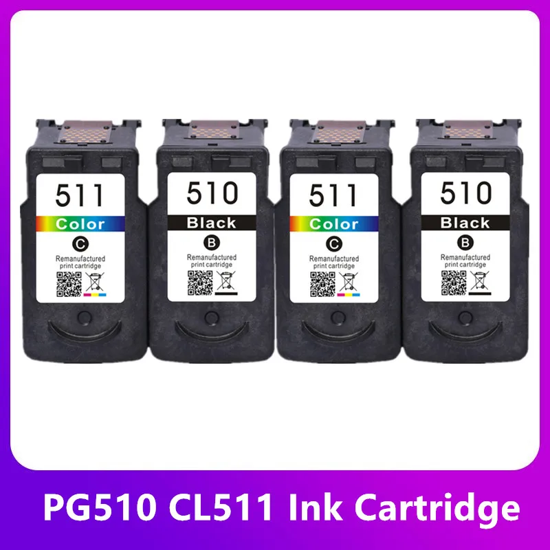 2bk 2colorpara Canon Pg510 Cl511 Pg 510xl Cl 511xl Pg-510 Cartucho De Tinta Para Pixma Ip2700 Mp230 Mp240 Mp250 Mp260 Mp270 Mp280