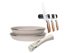 Sartenes de inducción Bergner Clickcook Ø24ø28cm y cuchillos de cocina