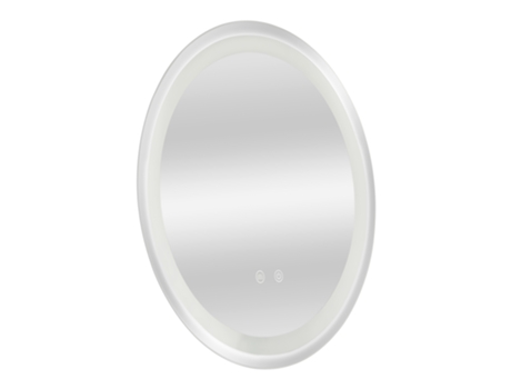 Espejo de pared con LED Maratea para baño antivaho redondo aluminio cristal 50 x 50 x 3 cm Plateado PRO.TEC