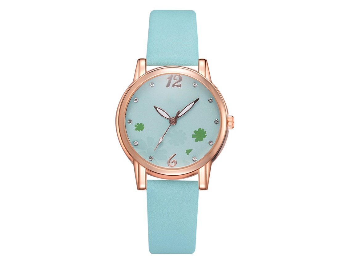 Reloj De Pulsera De Moda Para Mujer Con Esfera Analógica Redonda Y Movimiento De Cuarzo (menta)