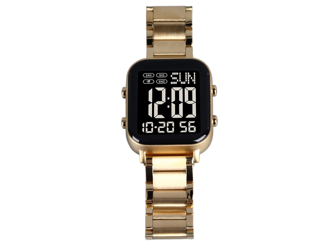 Reloj Digital Led Casual Para Hombre 2259, Resistente Al Agua Hasta 30 M, Esfera Grande, Acero Inoxidable.