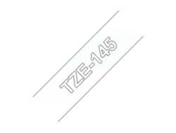 Cinta laminada Compatible Brother Tze145 Texto Blanco / Fondo Transparente 18Mm X 8M