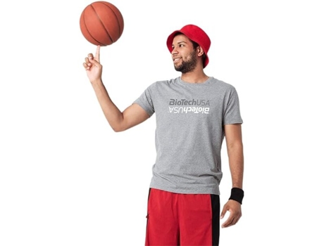 Camiseta de Hombre para Deporte BIOTECH USA Lazar Gris (2XL)