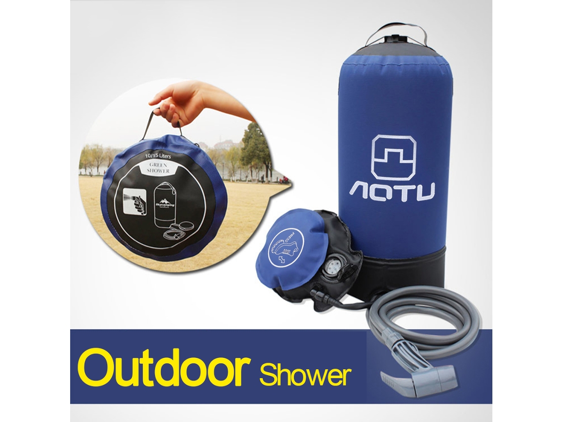 Ducha Portátil Con Bomba De Pie Inflable De 11 Litros, De Pvc, Para Camping, Senderismo, Playa Y Uso Al Aire Libre.