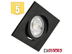 Conjunto de 5 puntos LED construidos -en 3en1 Black Square 7W IP20 BRAYTRON