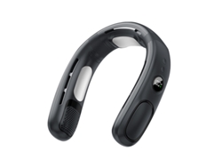 Mini ventilador de cuello portátil, diseño sin aspas, recargable por USB, batería de 4000 mAh Mdug (negro)