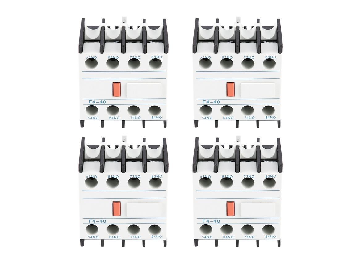 4pcs/ Caja Cabeza De Contacto Auxiliar Ac F4-40 Compatible Con Cjx2 Cjx4 Lc1 4 On 0 Off