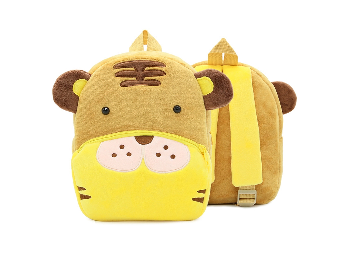 Mochila De Animais De Desenho Animado Mochila De Criança Mochila De Pelúcia Do Jardim-De-Infância Tigre Animal