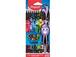 Caja 12 Lápis Cor Maped Color Peps Monsters
