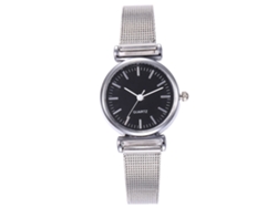 Reloj De Pulsera De Cuarzo Informal Para Mujer Vansvar Con Correa De Aleación Negra.