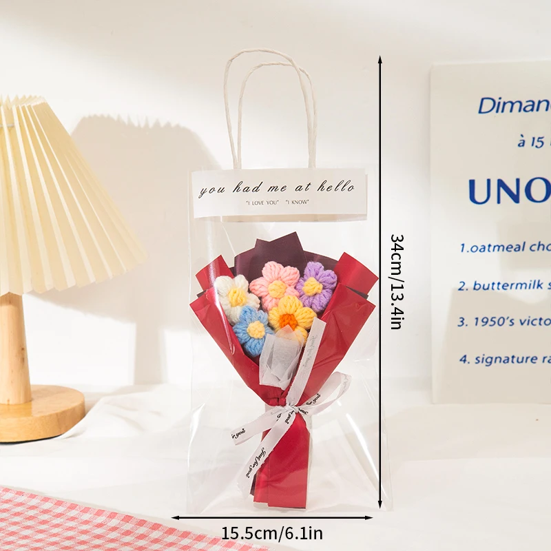 Mini Ramos De Ganchillo, Regalos Florales Hechos A Mano Con Ganchillo