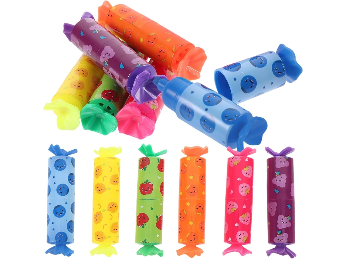 Juego de 24 mini marcadores fluorescentes de punta fina surtidos para uso en la oficina.