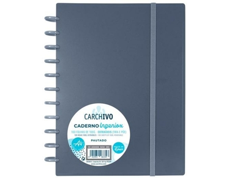 Cuaderno Carchivo Ingeniox Gris A4 100 Hojas