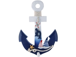 Juego de barco y ancla náutico artesanal de madera, elegante decoración playera para el hogar, ideal para habitaciones de estilo mediterráneo, 1 pieza Kofihety