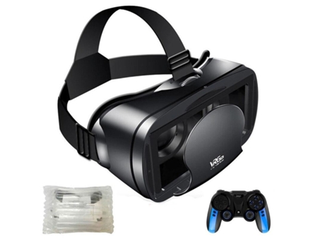 Gafas Realidad Virtual SLOWMOOSE con Auricular de Oído 3D-Vr Mando para Smartphones