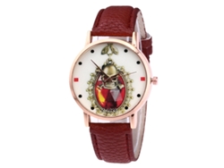 Reloj De Cuarzo Unisex Casual Con Correa De Cuero Pu Dial Romano Zhoulianfa Café Oscuro
