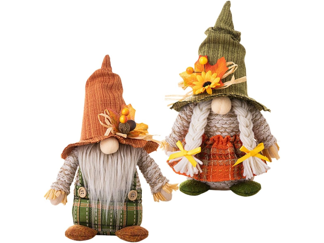 Muñecos Decorativos Gnomos Rellenos Algodón Pp Grava Juego 2 Acción Gracias Sombrero Pescador Decoración Hogar
