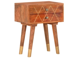 Mesita de Noche 43X30X58 Cm Madera de Mango Maciza