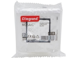 Placa Soporte De Garras En Mosaico 2 Módulos Blanco Legrand