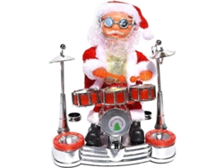 Muñeco De Papá Noel Bailarín Con Batería, Toca Tambores Musicales, Decoración Navideña, Regalo Para Niños