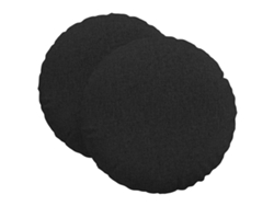 Cojines para asiento, 2 unidades, color negro, Ø60 x 21 cm, tela HARLANV1