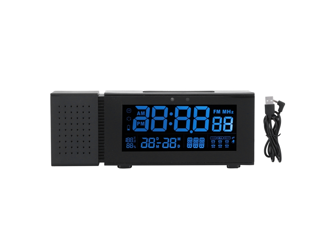 Reloj despertador digital multifuncional con luz y sonido de colores para el hogar con sensor de movimiento de 5 V