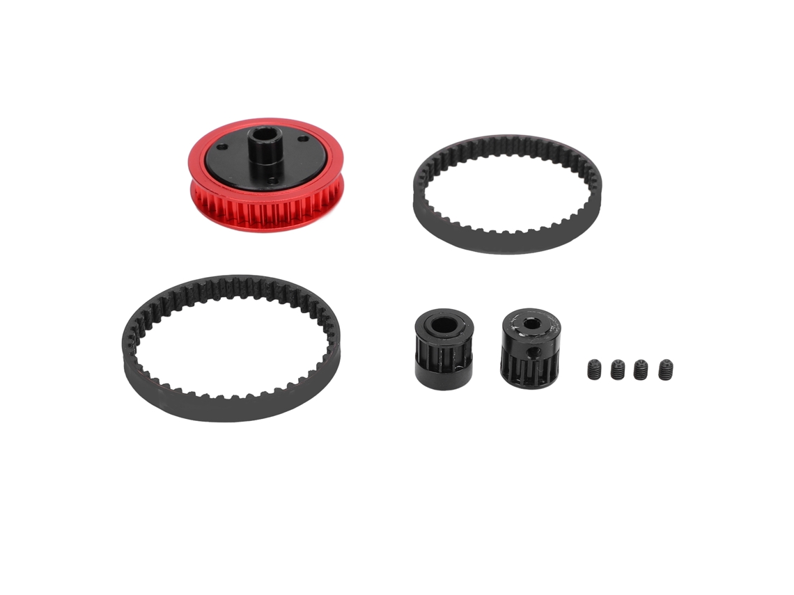 Sistema de transmisión por correa de aluminio, polea ajustable para coches RC Axial SCX10 1/10 90046 90047