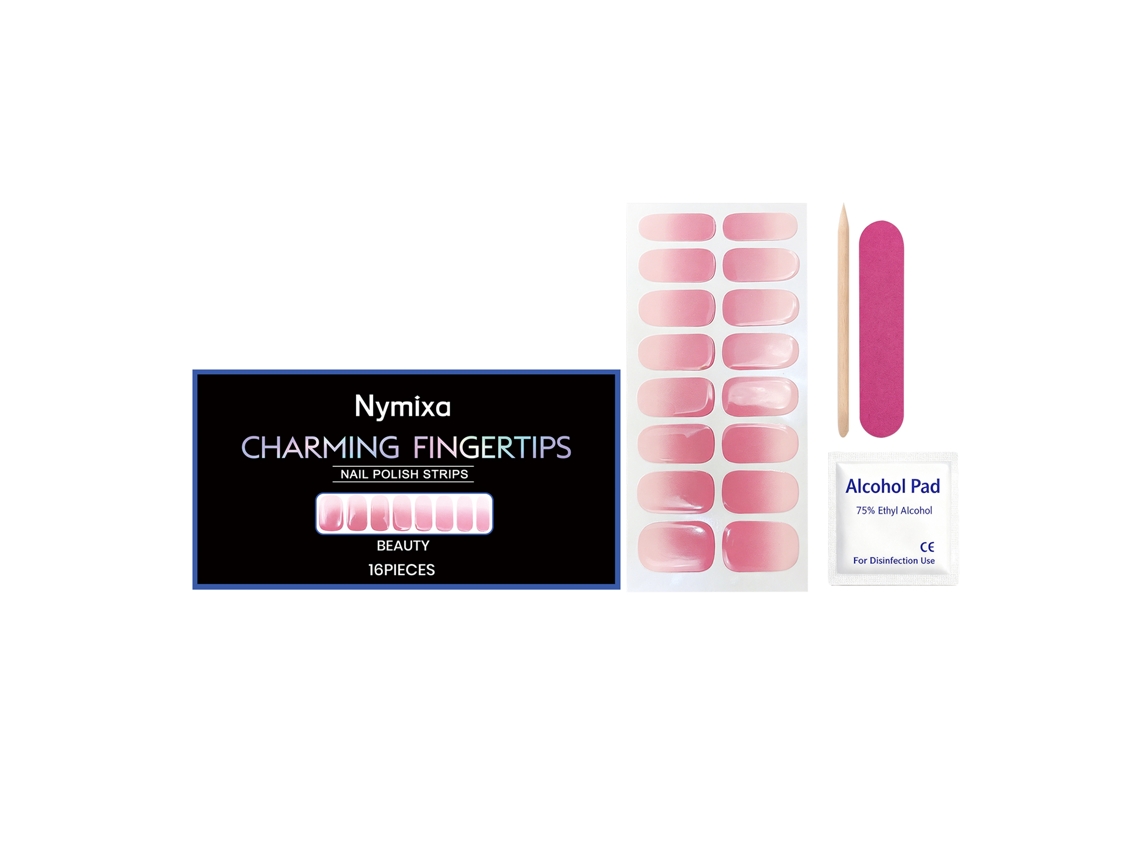 Pegatinas de uñas de gel suave de color rosa dulce