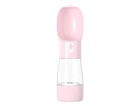 ELKUAIE Dispensador de agua de viaje para perros con contenedor de comida, taza combinada de diseño desmontable para beber y comer