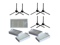 Cepillos Laterales + 5 Filtros Compatibles Con El Robot Aspirador Lidl Silvercrest Ssr 3000 A1.