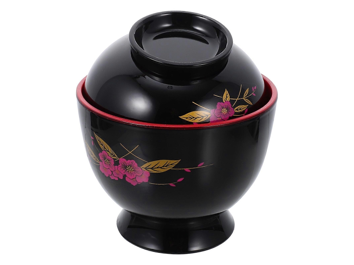 Cuenco Japonés Para Sopa De Miso, Cuenco De Arroz, Cuenco Para Cocinar, Cuenco De Postre Webake (negro)