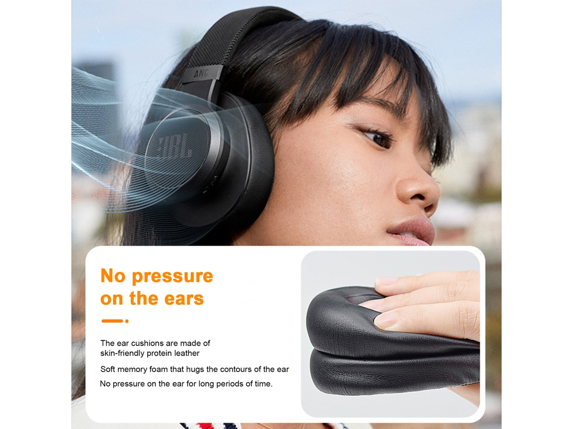 Almohadillas De Repuesto Para Auriculares Jbl Live650 660btnc E65btnc Duet Nc - 1 Par
