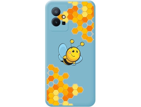 Carcasa para Vivo Y55 5G TUMUNDOSMARTPHONE Silicona Líquida Dibujos Azul