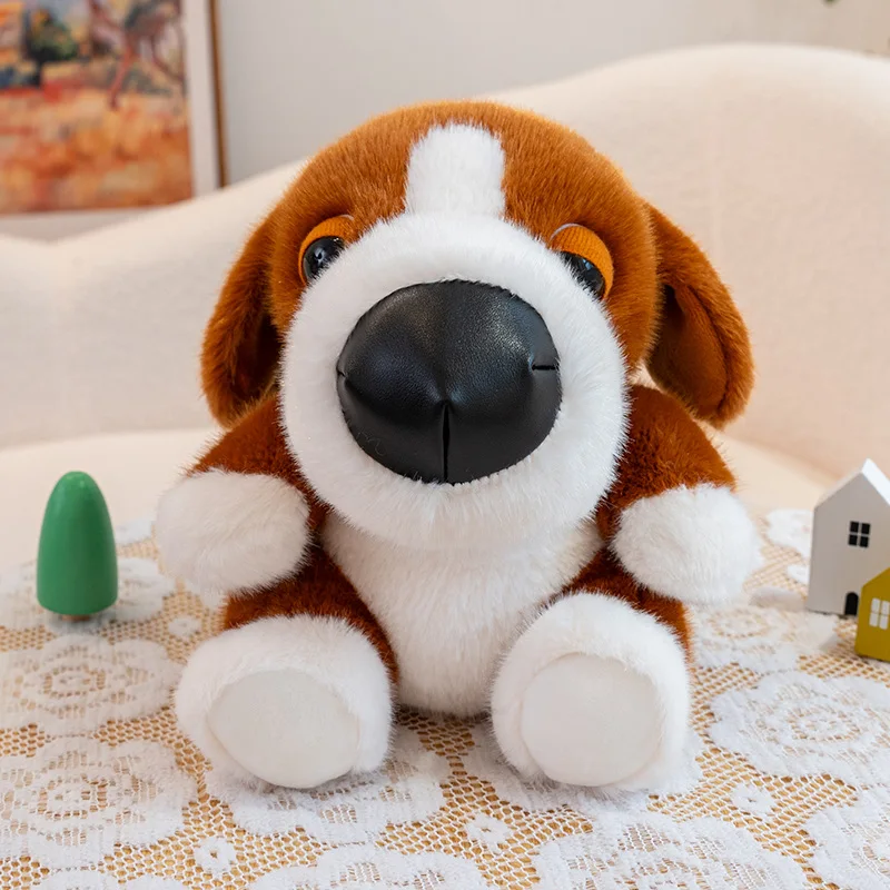 Perro de peluche de dibujos animados con nariz grande, regalo de cumpleaños de MDUG (beagle de 15 cm)